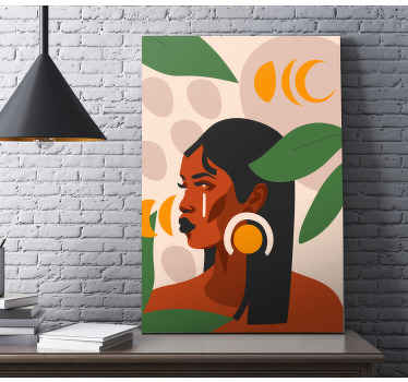 Cuadro para dormitorio Hermosa mujer étnica - TenVinilo