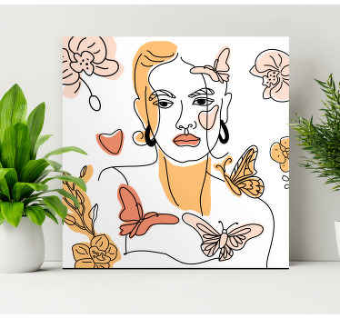 Cuadro para dormitorio Rostro de mujer abstracta - TenVinilo