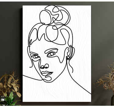 Tablou persoane conturul portretului stilizat - TenStickers