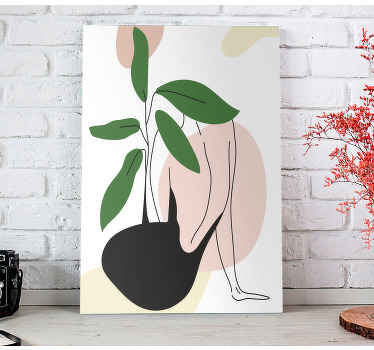 Cuadro para dormitorio Mujer elegante estilo de arte de línea - TenVinilo