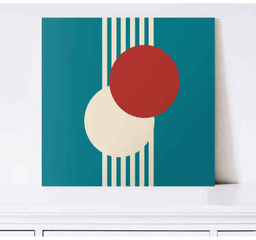To cirkler abstrakt kunst geometrisk lærred - TenStickers