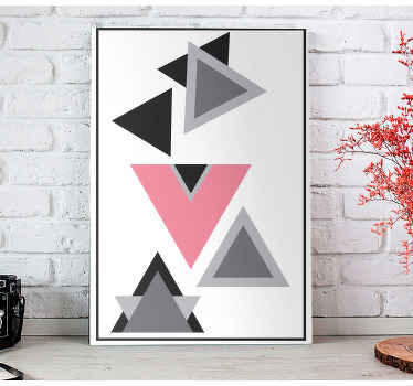 Trekanter abstrakt kunst geometrisk lærred - TenStickers