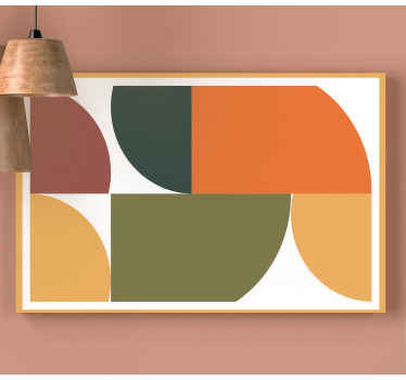 Abstrakt geometrisk kunst geometrisk lærred - TenStickers