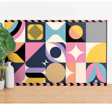Cuadro geométrico Pintura de varias figuras - TenVinilo