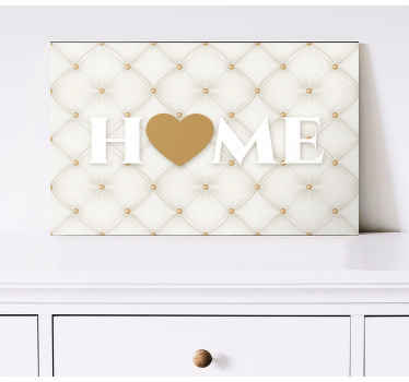 Quadro frase Casa branca acolchoada - TenStickers