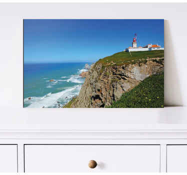 Quadro de paisage Farol branco de faro - TenStickers