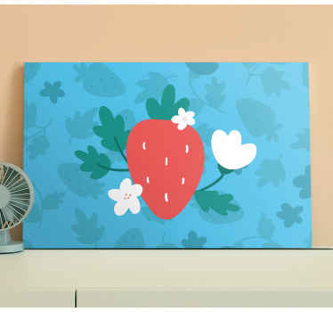 Blomster mønster og frugt lærred - TenStickers