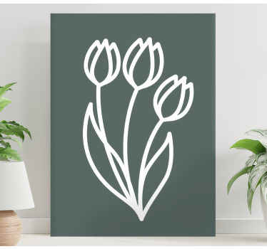 Cuadro de flores Lindos tulipanes blancos - TenVinilo