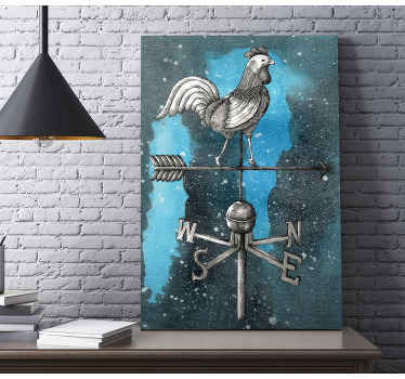 Cuadro aves Pollo de la noche estrellada - TenVinilo