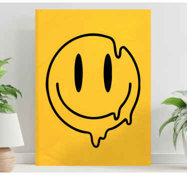 Cuadro en arte Icono de smiley líquido - TenVinilo