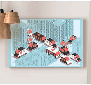 μπλε καμβά φυτώριο πόλης μέντας μπλε - TenStickers