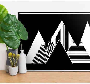 čiernobiele pásikavé hory škôlkarské obrazy na stenu - Tenstickers