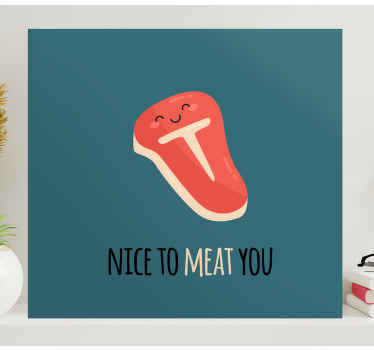 Nice to meat you quotes quote canvas wall art - TenStickers