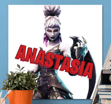 Impressões detalhadas da parede do quarto da menina fortnite. Personagem detalhado com letra vermelha moldada em nome personalizado. Obtenha com frete imediato!