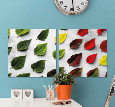 Quadro de flores coleção de folhas diversificada - TenStickers