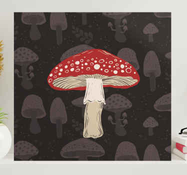 Cuadro hongo amanita muscaria roja - TenVinilo