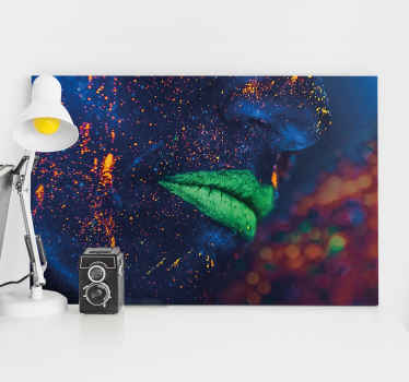 Quadro moderno Boca colorida pintada à mão - TenStickers