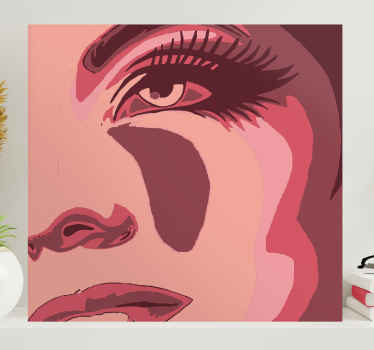 Quadro moderno Arte pop de rosto de menina - TenStickers