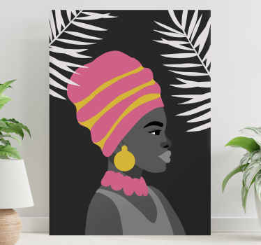 Quadro moderno Estilo grafite mulher africana - TenStickers