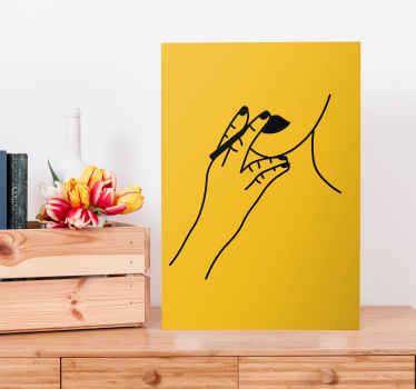Quadro moderno Lábios estilo pop fumando - TenStickers