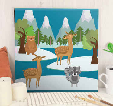 Cuadro animales Cielo azul con - TenVinilo