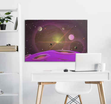 Futuristički pogledi na svemir 3d printevi na platnu - TenStickers