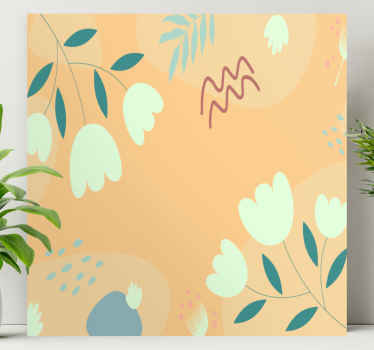 Floral Leaf Patterns Flowers  canvas - TenStickers