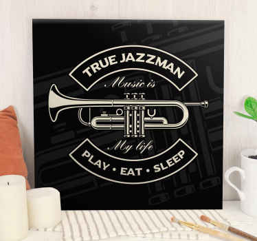ægte jazzmand musiklærred - TenStickers