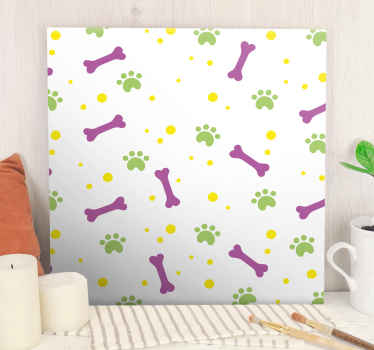 šarene pseće šape i kosti otisci psećeg platna - TenStickers