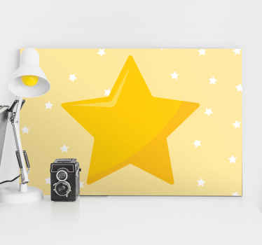 Leinwandbild Kinder Gelber klassischer stern - TenStickers