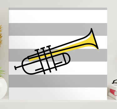Obraz muzyka trąbka w paski - TenStickers