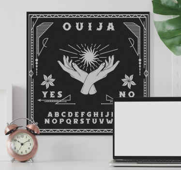 Black and white ouija board home canvas prints - TenStickers