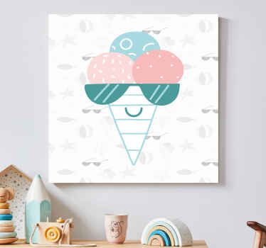 Obrazy plátna letní brýle do obývacího pokoje - TenStickers