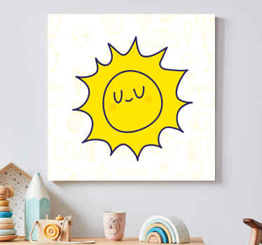 Wandbild Schlafzimmer Einfache handgezeichnete sonne - TenStickers
