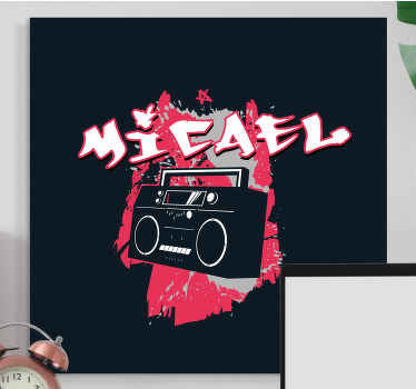 Hip hop cd-soittimen graffiti canvas taulu omasta kuvasta - Tenstickers