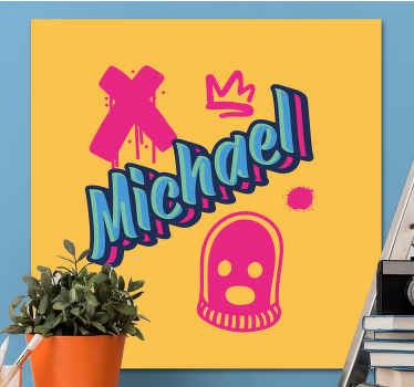 Quadro com nome Desenho de graffiti de estilo drogado - TenStickers