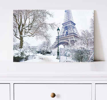 Eiffel Tower Winter cityscape wall art - TenStickers