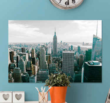 Tableau villes et pays vue sur les toits de new york - TenStickers
