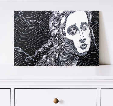 Woman black and white canvas art prints - TenStickers