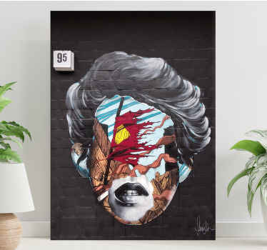 Abstract Face Elements canvas art - TenStickers