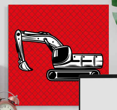 Quadro infantil Escavadeira grande monocolor - TenStickers