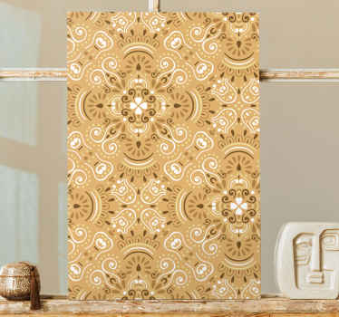 Cuadro vintage Patrón ornamental beige vintage - TenVinilo