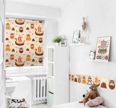 Vikingaskepp personlig canvas - Tenstickers