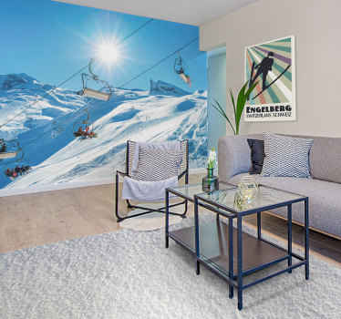 Wandbilder Vintage Engelberg Skisprung - TenStickers