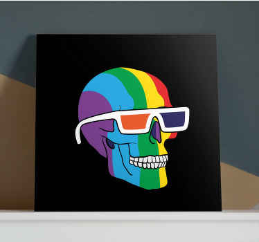 Cuadro casa Calavera de color lgbt - TenVinilo