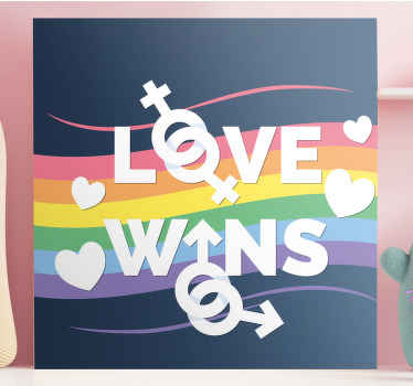 Cuadro casa Concepto del día del orgullo, el amor gana - TenVinilo