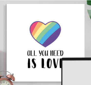 Sociálny lgbt symbol lásky domáce výtlačky na obrazy na stenu - Tenstickers