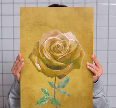 Quadro de flores Flor amarela iluminada - TenStickers