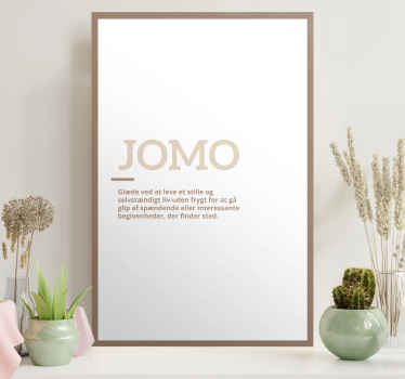 JOMO definition citat lærredsbillede - TenStickers
