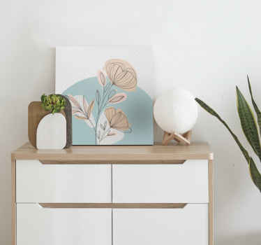 Quadro de flores arranjo elegante estilizado - TenStickers